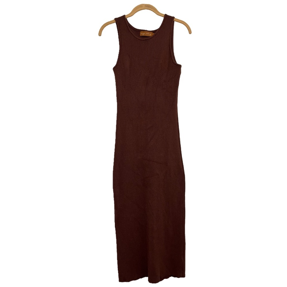 Beige Botany sleeveless bodycon sweater dress size L